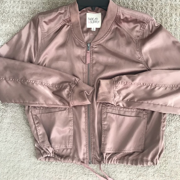 Thread & Supply Jackets & Blazers - Blush/Muave light-weight bomber